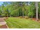 Lush backyard featuring an expansive green lawn and mature trees creating a serene, private oasis at 4159 Isle Of Pines Dr, Denver, NC 28037