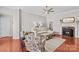 Cozy living room featuring a fireplace, neutral palette, and stylish furnishings at 4159 Isle Of Pines Dr, Denver, NC 28037