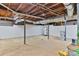 Unfinished basement with exposed ductwork and concrete floor at 4445 Pioneer Dr, Hickory, NC 28601