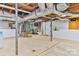 View of unfinished basement with concrete floor and walls, exposed ducts, and potential for customization at 4445 Pioneer Dr, Hickory, NC 28601