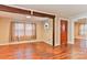 An inviting living room with hardwood floors and ample natural light at 4445 Pioneer Dr, Hickory, NC 28601