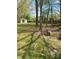 Expansive backyard with mature trees, offering ample space for outdoor activities at 7307 Meadowland Dr, Charlotte, NC 28215