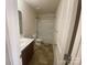 A clean bathroom features a shower-tub combo, and a modern vanity at 104 Mulligan Dr, Shelby, NC 28150