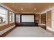 Cozy entertainment room featuring recessed lights, carpet flooring, and a movie screen at 11236 Mcclure Manor Dr, Charlotte, NC 28277