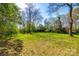 A sprawling green backyard surrounded by mature trees and lush foliage offers a serene outdoor space at 1157 Cedar Grove Ln, Rock Hill, SC 29732