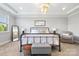 Bedroom with large window, a chandelier and stylish decor at 1255 Fishing Creek Rd, Clover, SC 29710
