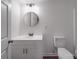 Bathroom featuring a modern vanity with a sleek faucet, stylish lighting, and contemporary fixtures at 129 Wilson St, Chester, SC 29706