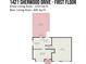First floor floorplan of 1421 Sherwood Drive featuring kitchen, living room, and patio at 1421 Sherwood Dr, Kannapolis, NC 28081