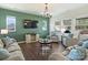 Inviting living room with stylish furnishings, a large TV, and plenty of natural light at 152 Amerson Dr, Rock Hill, SC 29730