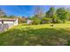 The expansive backyard with a car port and shed at 1849 Harris Rd, Fort Mill, SC 29708