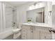 Clean bathroom with vanity and shower with tub at 1849 Harris Rd, Fort Mill, SC 29708