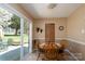 Cozy dining area with sliding glass doors offering outdoor views and natural light at 206 Cliffside Dr, Kannapolis, NC 28081