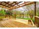 Wooden deck overlooking a serene pond, perfect for outdoor relaxation and entertaining at 2515 Barrington Ct, Rock Hill, SC 29732