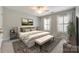 Bright bedroom with neutral bedding, a window, bench seat, and a cozy rug for added comfort at 2515 Barrington Ct, Rock Hill, SC 29732