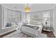 Comfortable main bedroom with large windows, plantation shutters and decorative trim at 4038 City Homes Pl, Charlotte, NC 28209