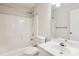 Bathroom with white fixtures featuring a tub and shower combination, toilet and sink vanity at 4608 Mabry Pkwy, Rock Hill, SC 29732