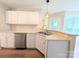 Corner of the kitchen with stainless steel dishwasher, and double sink at 4608 Mabry Pkwy, Rock Hill, SC 29732