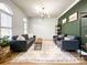 Comfortable living room with lots of natural light, stylish furniture and a cozy, inviting atmosphere at 6114 Abergele Ln, Matthews, NC 28104