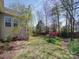 Private backyard featuring shade trees, green lawn, and mature landscaping at 7524 Common Oak Dr, Stanley, NC 28164
