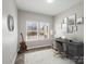 Charming office space with natural light, neutral decor, and stylish desk setup at 105 Elk Ct, Mount Holly, NC 28120