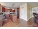 Spacious kitchen with granite countertops, stainless steel appliances, and an island for extra prep space at 15211 Windward Ln, Lancaster, SC 29720