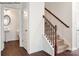Inviting entryway featuring a staircase and bathroom at 1650 Troon Dr, Salisbury, NC 28144
