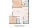 Detailed floor plan showcasing the layout of the primary bedroom, living room and kitchen at 17143 Red Feather Dr, Charlotte, NC 28277