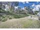 Backyard with patio and furniture surrounded by trees and grass at 1718 Still River Way, Fort Mill, SC 29708