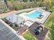 Aerial view of the community pool and playground, with well-maintained surrounding amenities at 1849 Oakmont Dr, Denver, NC 28037