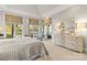 Tranquil primary bedroom with waterfront views, offering ample natural light, comfortable seating, and elegant decor at 19040 Mary Ardrey Cir, Cornelius, NC 28031
