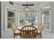 Bright breakfast nook with a large window overlooking the backyard at 2987 Irish St, Newton, NC 28658
