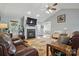 Inviting living room with a fireplace, hardwood floors, and a comfortable seating area perfect for relaxing at 2987 Irish St, Newton, NC 28658
