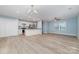 Open-concept layout seamlessly connects the living room, dining area, and updated kitchen at 413 E Henderson Es St, East Spencer, NC 28144