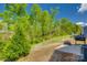 Spacious backyard with mature trees, a grill, a fire pit, and a patio at 4503 Hunton Dale Nw Rd, Concord, NC 28027