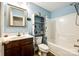 Bathroom featuring a tub, vanity, sink, and decorative shelves at 5664 Norwood Ridge Dr, Rock Hill, SC 29732