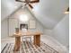 Bright workspace with transom window, vaulted ceilings, and neutral walls at 6804 Riesman Ln, Charlotte, NC 28210