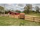 Scenic pasture featuring red barn, chicken coop, and grazing horse, embodying peaceful country living at 7514 Secrest Shortcut Rd, Indian Trail, NC 28079