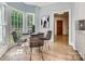 Cozy breakfast nook with large windows offering scenic views and a modern table setting at 119 Taylor Ct, Mooresville, NC 28117