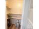 Pantry with shelves for ample storage at 121 Silver Fox Ct, Mount Holly, NC 28120