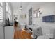 Charming bathroom with a vintage-style sink, soaking tub, and subway tile walls at 1212 Queens Rd, Charlotte, NC 28207