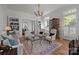 Bright living room with hardwood floors, large windows, and classic furniture at 1212 Queens Rd, Charlotte, NC 28207