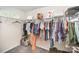 Spacious walk-in closet with wire shelving, carpet flooring, and plenty of storage space at 1436 Yellowstone Ct, Gastonia, NC 28054