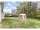 This is a backyard featuring a gazebo, trampoline, and green grass at 147 Gabriel Dr, Mooresville, NC 28115