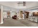 Open-concept living area with a breakfast bar, seamlessly connecting to the adjacent kitchen at 1853 Beach Ln, Heath Springs, SC 29058
