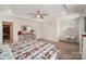 Bright main bedroom featuring neutral carpet, trey ceiling and calming decor at 2893 Yeager Nw Dr, Concord, NC 28027