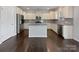 Modern kitchen with white cabinets, granite countertops, stainless steel appliances, and center island at 3026 S Devon St, Charlotte, NC 28213