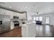 Open floor plan featuring kitchen and living room with hardwood floors at 526 Hunters Dance Rd, Fort Mill, SC 29708