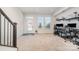 Versatile finished basement space with natural light, suitable for a home office or recreational area at 532 Billingsley Rd, Charlotte, NC 28211