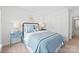 Cozy bedroom featuring a comfortable bed, bedside tables, lamps, and a serene atmosphere at 5924 Carrollton Ln, Charlotte, NC 28210