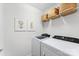 Functional laundry room with modern appliances and storage baskets, offering convenience at 5924 Carrollton Ln, Charlotte, NC 28210